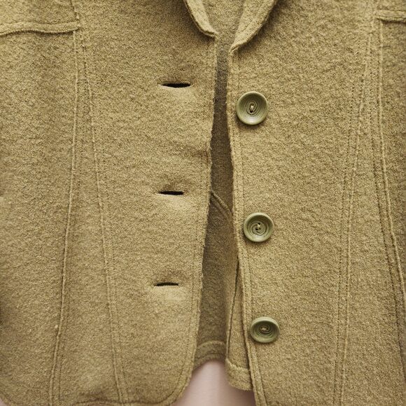 TRIBAL Brand 100% Wool Womens Olive Green Blazer Jacket Sz 6 Casual Business - Picture 2 of 8